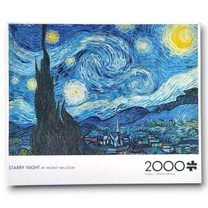 Starry Night by Vincent Van Gogh Buffalo Games 2000 Piece Jigsaw Puzzle Sealed